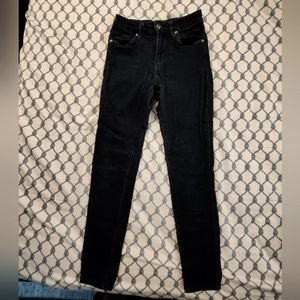 Just USA women's high rise ankle skinny dark blue stretch jeans 26